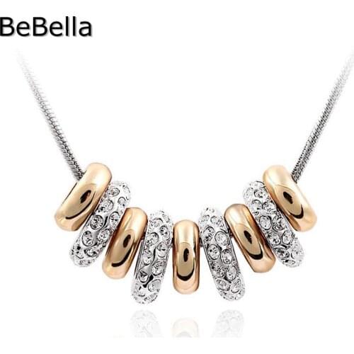 BeBella 9 beads long chain pendant Sweater chain necklace fashion jewelry for women girls gift with original Czech crystals