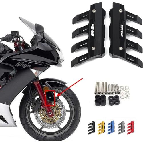 For Kawasaki ER-6N ER6N650 ER-5 ER500C Motorcycle Accessories Mudguard Side Protection Block Front Fender Side Anti-Fall Slider