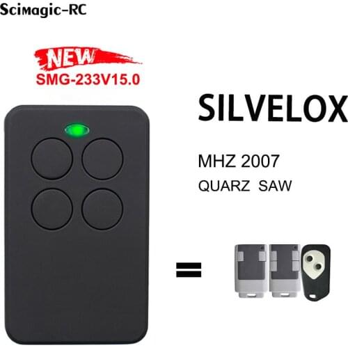 For SILVELOX QUARZ SAW MHZ 2007 Remote Controller Replacement Cloning Remote Control Garage Gate Opener Key Fob