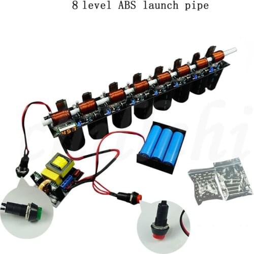 8 level/9 level electromagnetic gun Finished/DIY kit, integrated circuit ZVS module voltage 12V up to 450V with voltage display