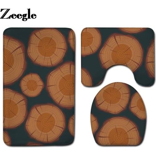 Flannel Bath Mat High Quality Toilet Mat Set Waterproof U-Shaped Toilet Rug Non-slip Floor Carpet Set Hone Deocr Bathroom Carpet
