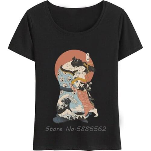 Ukiyoe Style Famous Kiss Of Gustav Klimt Cool T Shirt Women Summer New Casual Short Sleeve Tshirt Femme Kawaii Streetwear