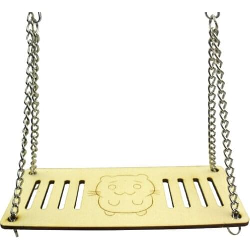 Hamster Maze Wooden Tube Tunnel Cage Seesaw House Swing Small Animals Pet Toys