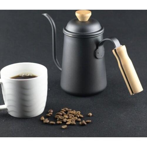 Stainless Steel 650mL Pour Over Coffee Kettle Drip Filter Fine Mouth Pot