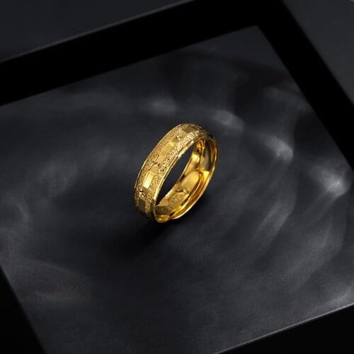 24K Gold Rings for Women Fine Jewelry 2020 New Fashion Simple Ring Female for Wedding Engagement anillos mujer bague femme