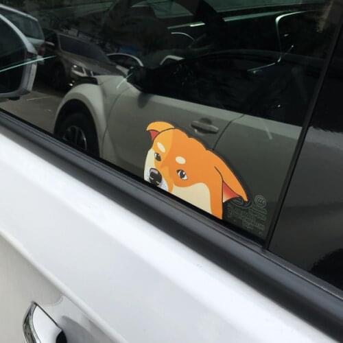 LuLuSticker #024 12x5.8cm Cute Funny Sticker Japanese Shiba Inu Car Window Stickers and Decals Dog Motorcycle Helmet Sticker