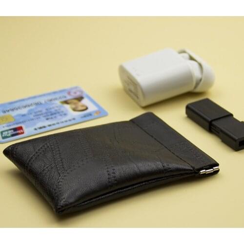 Fashion Pu Leather Coin Purse Money Change Bag Unisex Credit Card Holder Travel Mini Wallet Headphone Bag Key Earbuds Storage