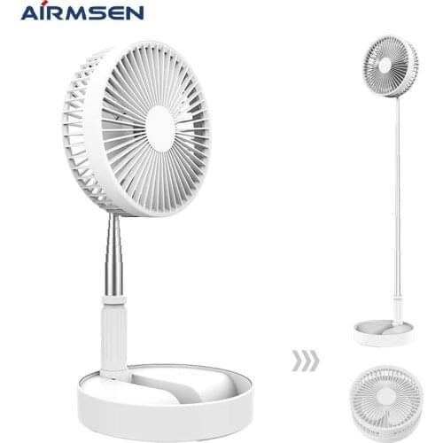 Mini Folding Telescopic Fan USB Rechargeable Student Portable Small Electric Dormitory Bed Office Desktop Large Wind Folding Fan