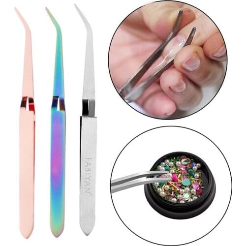 Nail Shaping Tweezers Nail SculptureC Curve Clip Acrylic Nail Extension Beauty UV Gel Tool Stainless Steel Nail Art Treatment