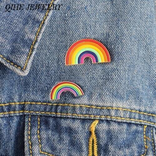 Rainbow Enamel Pins Rainbow Brooches Colorful Badges Love Jewelry Gift for Lover