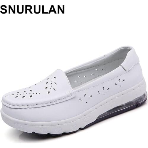SNURULANNew ladies increased casual sports shoes comfortable breathable lightweight fashion non-slip wear-resistant small white
