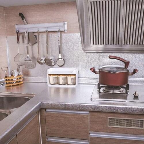 Thick Waterproof Moisture-proof Kitchen Aluminum Foil Self-adhesive Large Drawer Pad Oil-proof Paste Oil Stickers Kitchen Tools