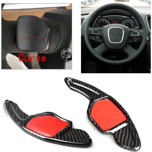 Carbon Fiber Paddle Shift Extensions Steering Wheel Shifters Gear For Audi A5 A6L 09-11 & A4L 09-12 & S6 06-08 & S8 A8 08-10 etc