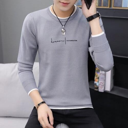 2021 Spring Autumn Winter Clothes Simple Style Pullovers MenS Sweaters Knitted Casual Standard High Quality Slim Knitted