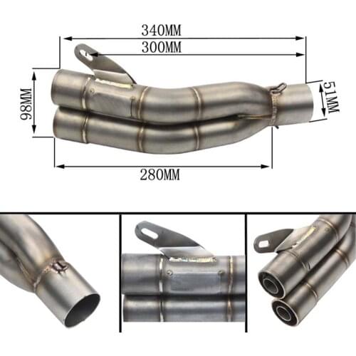 Speed Scorpion Motorcycle Parts Moto Exhaust Pipe Silencer Double Outlet Exhaust Muffler for Kawasaki Z800