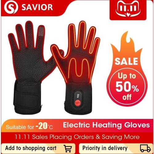 Winter Sports Electric Heated Skiing Gloves Liners Rechargeable Thin Riding Hiking Cycling Skiing Gloves Hand Warmers Men Women