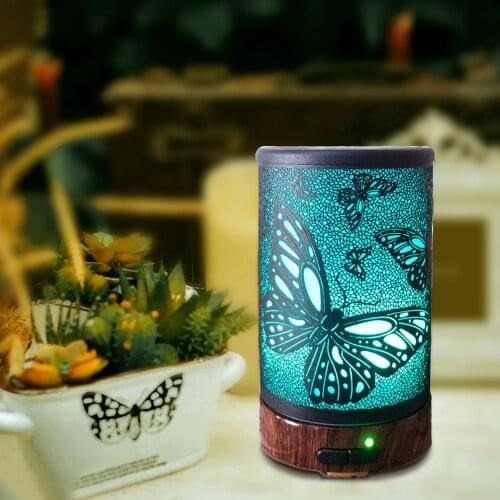 100ml Air Humidifier Essential Oil Diffuser Aroma 7 Color LED Lamp Aromatherapy Electric Diffuser Mist Maker for Home Office Dec