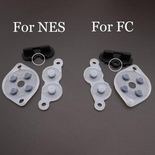100SETS Replacement For Nintendo Famicom Controller Conduction Conductive Rubber A B Button D Pad For NES FC