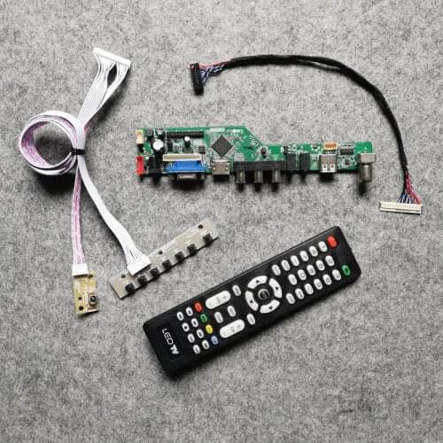 1280*800 VGA+USB+AV universal display controller drive board DIY kit WLDE 60Hz LCD screen For B154EW09/LP154WX7 30-Pin LVDS