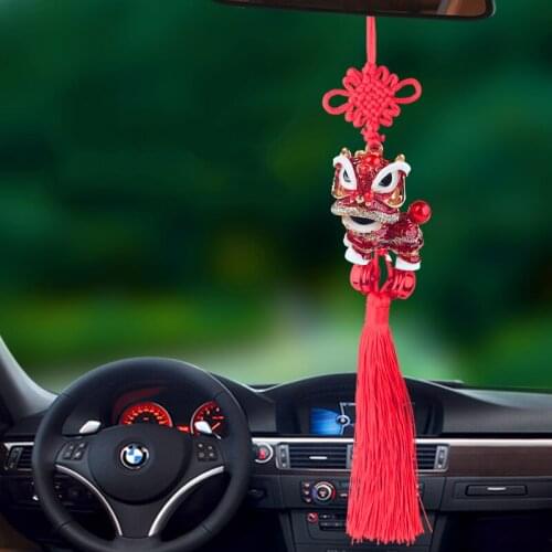 2020 Fashion Cute Mini 6cm Chinese style Lion Key buckle Creative Pendant Gifts for Car Decoration Wedding/Party/Birthday AA041