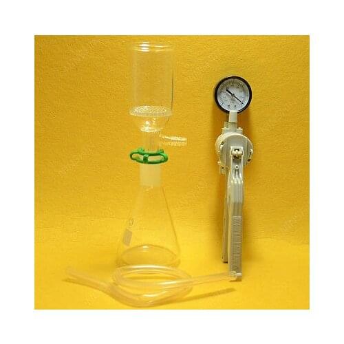 250ml,Suction Filtration Device,ID 50mm Buchner Funnel,Glass Flask,Vacuum Pump