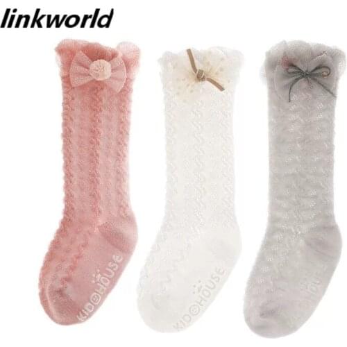 3 Pairs/Lot 0-5 Years Baby Girl Sock Baby Boy Cotton Mesh Breathable Bowknot Sock Newborn Infant Non-Slip Sock Stuff For Toddler