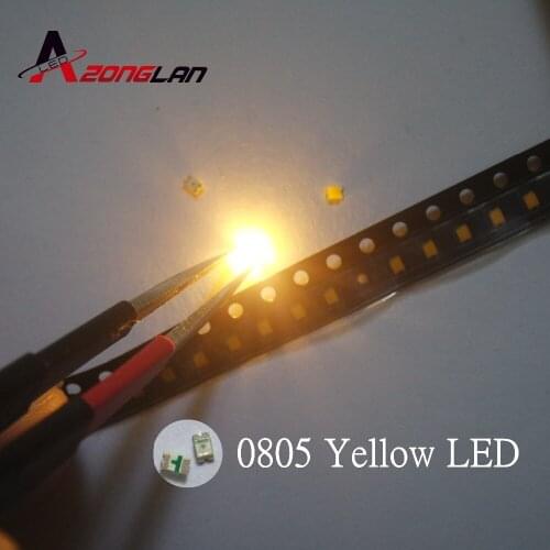 4000PCS 0805 Yellow SMD LEDs Super Bright LED 0805 diodes 2012 led Light Emitting Diode 580-590nm