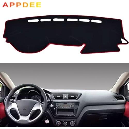 Car Dashboard Cover For Russia Kia Rio 3 2012 2013 2014 2015 2016 2017 Dash Mat DashMat Silicone Non-Slip Sun Shade Dash board