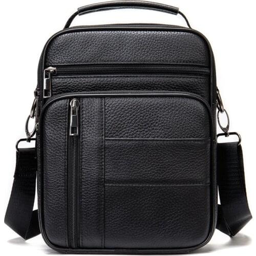 Brand Men Shoulder Bag for ipad Men cow Leather Flaps Mens Crossbody Bags Business Flap Male Solid Messenger Bag Travel Bag