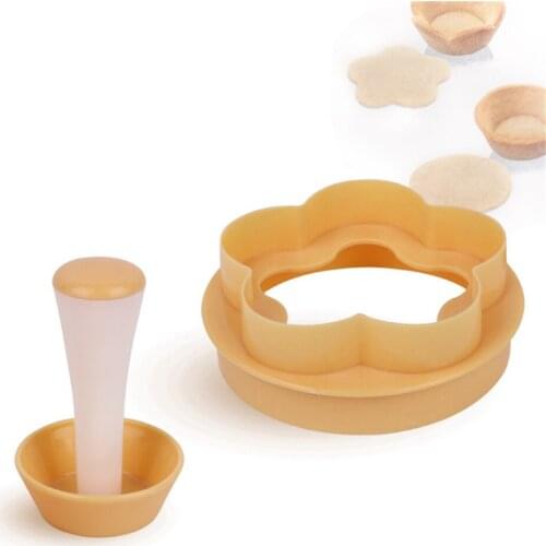 1 Set Cupcake Making Mold DIY Biscuit Mousse Pastry Dough Tamper Baking Tool Bakeware Cake Tray Mould Cookie Muffin Cutter