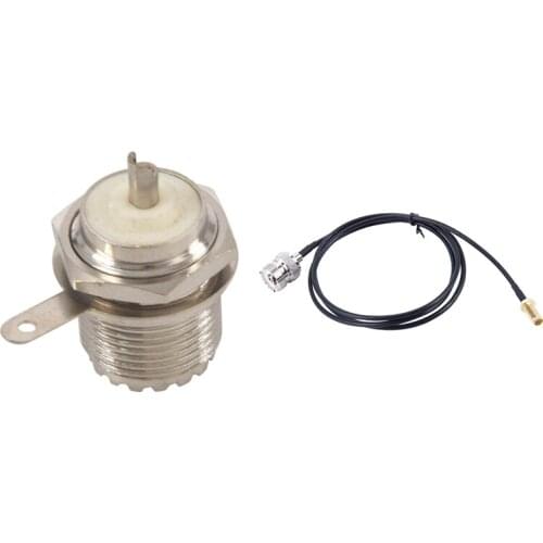 SMA Female to UHF Female Adapter Cable 1M with UHF Female SO239 Jack Bulkhead Solder Panel Mount RF Straight Connector