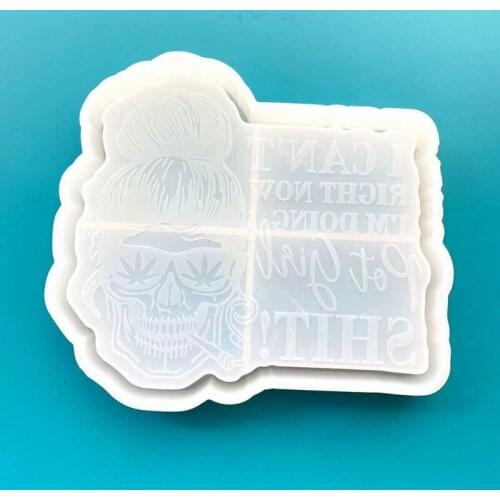 Skull Makeup Box Epoxy Resin Mold Fruit Tray Jewelry Holder Casting Silicone Mould DIY Crafts Ornaments Making Tool