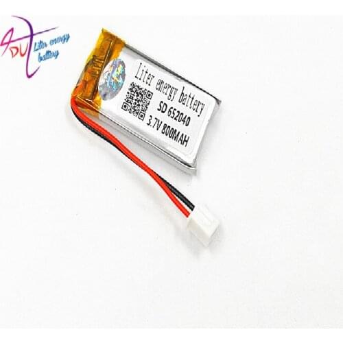 XHR-2P 2.54 10pcs 800mAh 652040 3.7V 702040 Lithium Polymer LiPo Rechargeable Battery For Mp3 headphone PAD DVD bluetooth camera