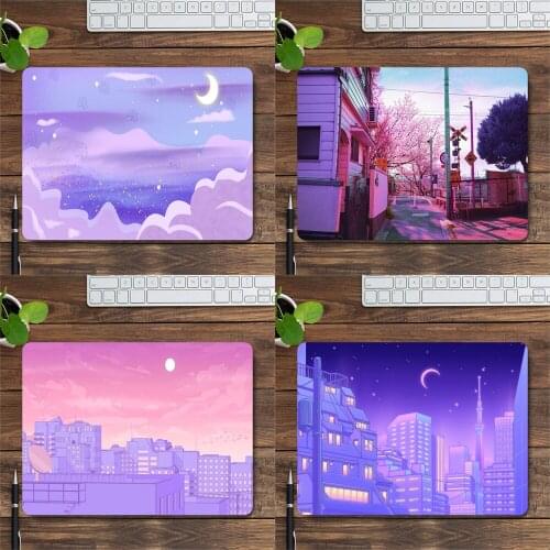 Small Mouse Pad Osaka Pop City Keyboard Mat Desk Pink Girly Desktop Mi Pad 5 Rubber Gaming Laptop Gamer PC Computer Mausepad