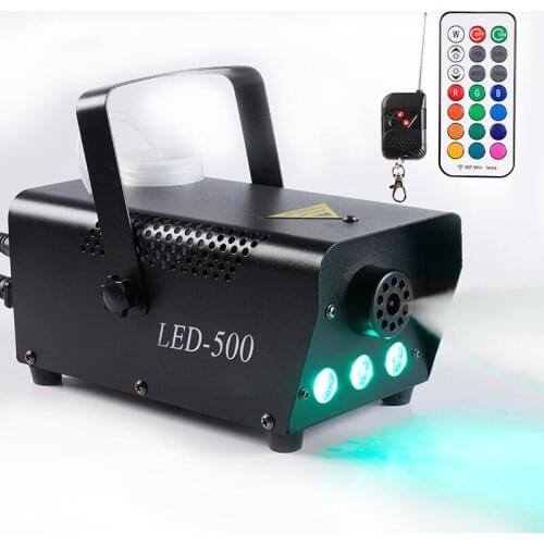 Hot Sale Free Shipping Colorful Wireless Remote Control 500W Fog Machine With RGB For DJ Disco Party Club and Wedding