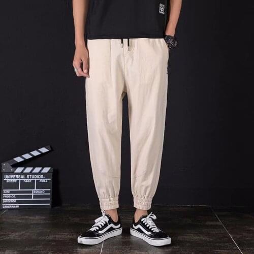 2021 Mens Clothing Casual pants Solid color Elastic Waist Loose Harem Pants Jogging Street attire Leisure Sports Long pants Men