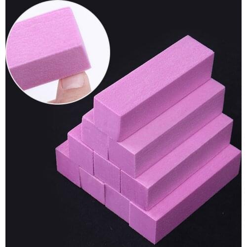4 Pcs 10 Pcs Pink White Nail Files Set Sanding Sponge Buffers Block Grinding Polishing Nail Art Tool Kit
