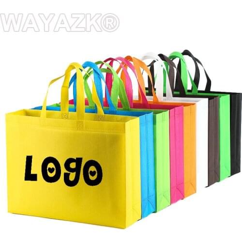 1000pcs/lot) custom printed non-woven grocery shopping tote bag recycle