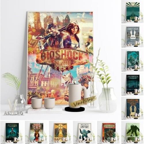 Classic Game Bioshock Poster Rapture Masquerade Ball Abstract Art Print Wall Picture Bar Pub Club Home Decor Canvas Painting