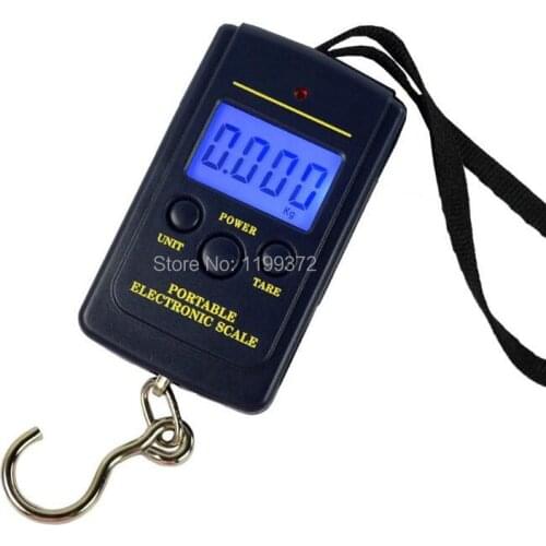 100pcs 40kg 10g Portable Mini Electronic Scale Scales Hanging Fishing Luggage Hook Pocket Digital Weight