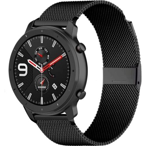 Watch Strap For Amazfit GTR 47MM Bracelet Metal Stainless Steel Milanese Wrist Band For Amazfit BIP Pace Stratos Watchband 22mm