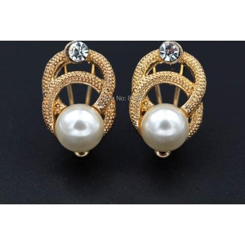 Earrings Post with Loop Hanger Paved Acrylik CZ Filigree Base DIY Retro Clip Stud Earrings Jewelry Findings 15x22mm 10 Pairs