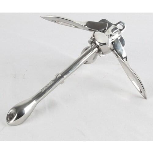 Solar Marine 0.7kg 316 Stainless Steel Iron Metal Anchor Inflatable Boat Dinghy Raft Fishing Boat Kayak Accessories