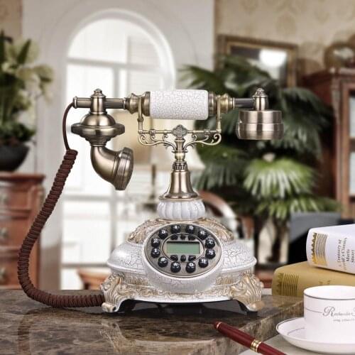 Antique antique telephone antique European style old home office telephone line telephone