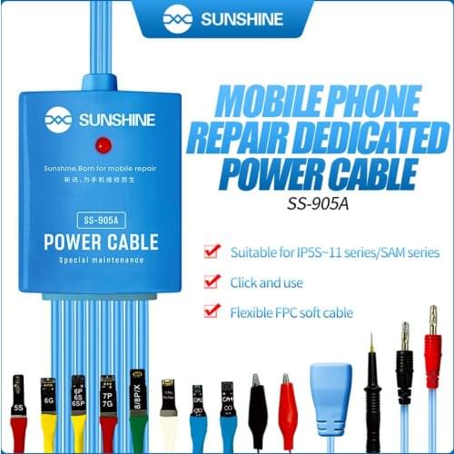 SUNSHINE SS-905A iPhone 6S 7G 7P 8G X XSMAX 11PROMAX Mobile Phone Repair Special Power Cord Battery Power Activation Test Line