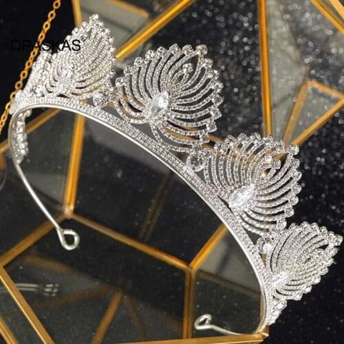 Wedding Bridal Accessories Fashion Tiara Baroque Floral Shape Crowns Princess Hair Tiara Birthday Tiara Accessories PT