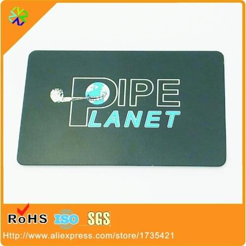 0.5mm thickness matte black business membership cards silk printing logo and words