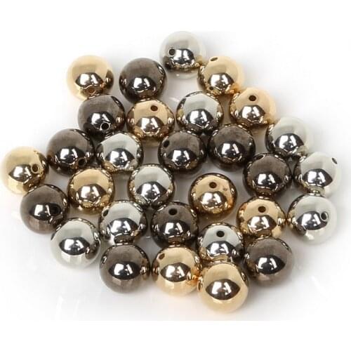50-300pcs 4-12mm Acrylic CCB Round Seed Spacer Beads Jewellery Making Loose Spacer Beads Bracelet Necklace Charm Jewelry Finding