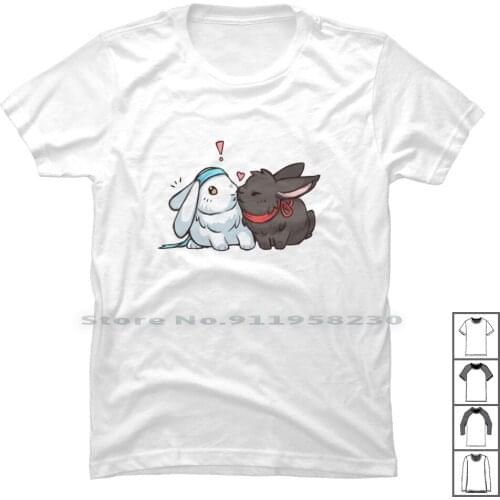 Wangxian Bunnies T Shirt 100% Cotton Bunny Ying Wang Cute Ian Bun Ny