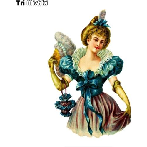 WCS984 Retro princess car sticker PVC colorful Decals Waterproof sticker on Car Body Rear Window